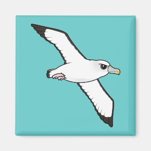 Birdorable blyg Albatross i flyg Magnet