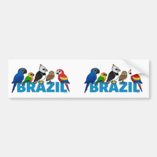 Birdorable Brasilien Bildekal