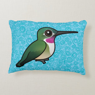 Birdorable Bred-tailed hummingbirden Prydnadskudde