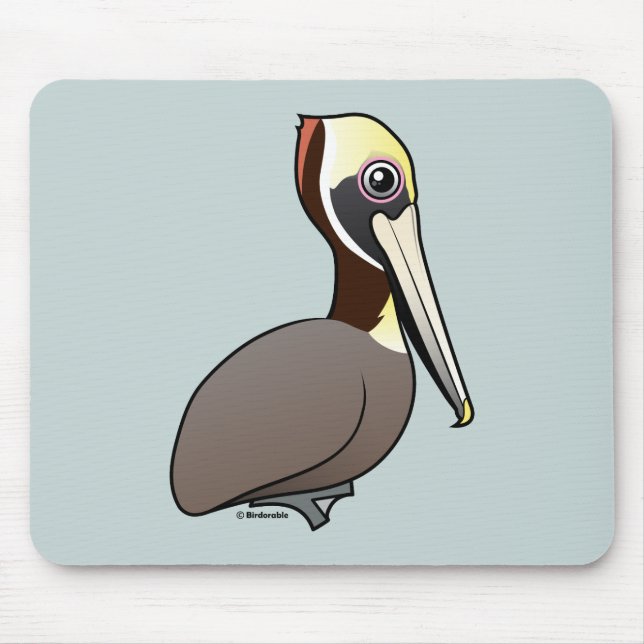 Birdorable brun pelikan musmatta (Framsidan)