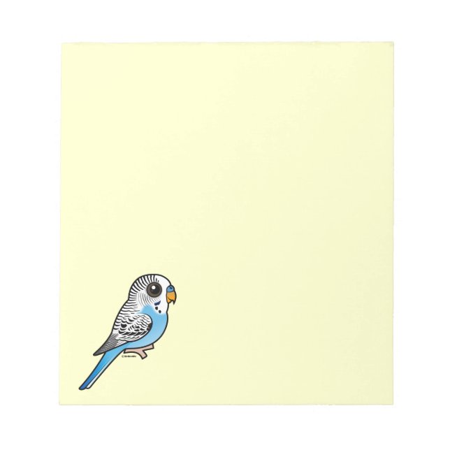 Birdorable Budgie Blue Anteckningsblock (Framsida)