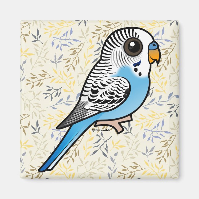 Birdorable Budgie Blue Magnet (Framsidan)