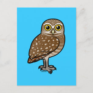 Birdorable Burrowing Uggla Vykort