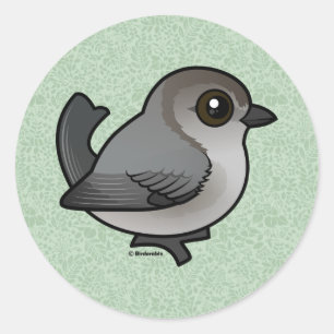 Birdorable Bushtit, Pacific Race Runt Klistermärke