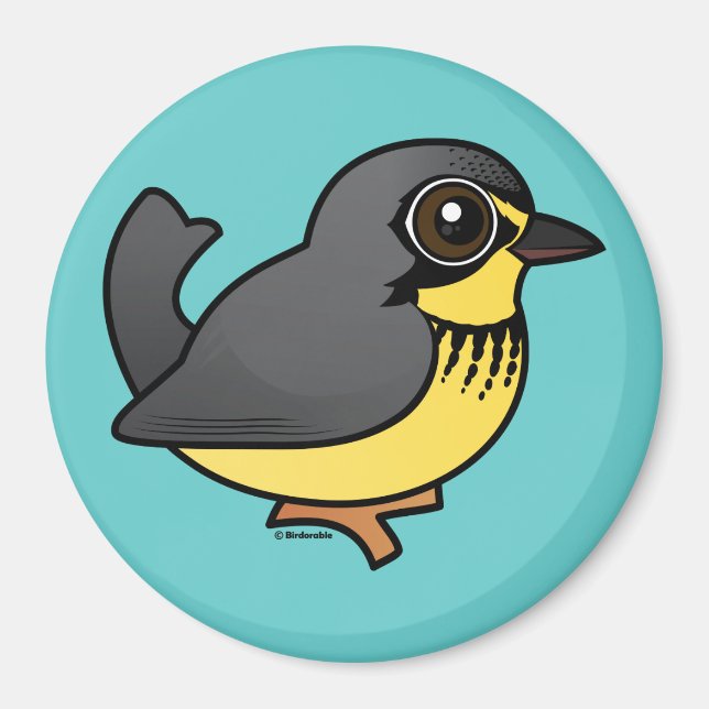 Birdorable Canada Warbler Magnet (Framsidan)