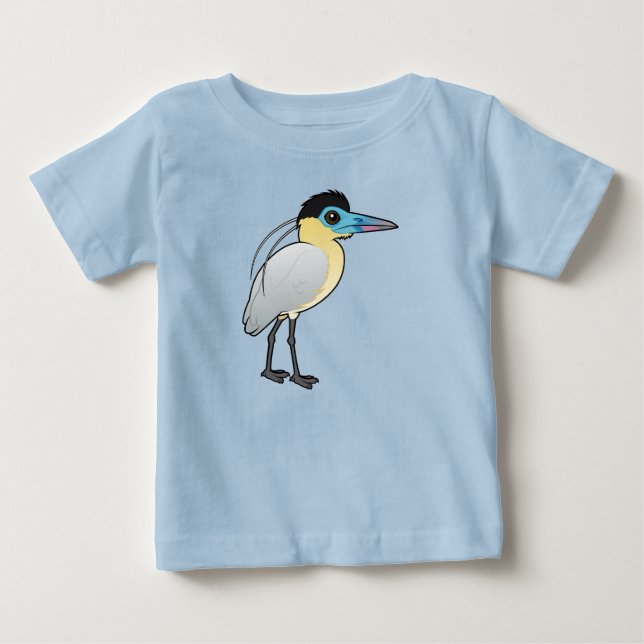 Birdorable Capped Heron T Shirt (Framsida)