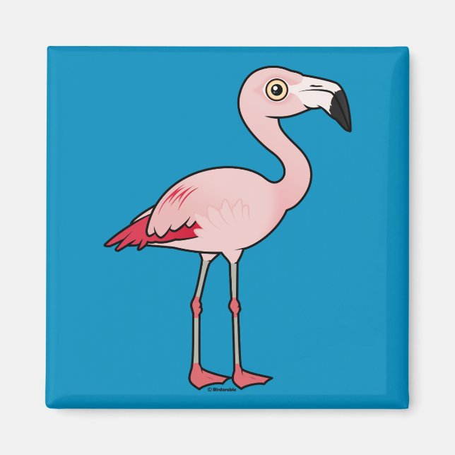 Birdorable Chilean Flamingo Magnet (Framsidan)