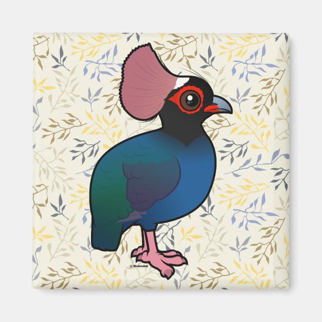 Birdorable Crested Partridge Magnet (Framsidan)