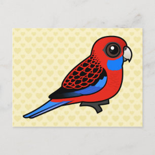 Birdorable Crimson Rosella Vykort