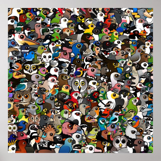 Birdorable Crowd Poster (Framsidan)