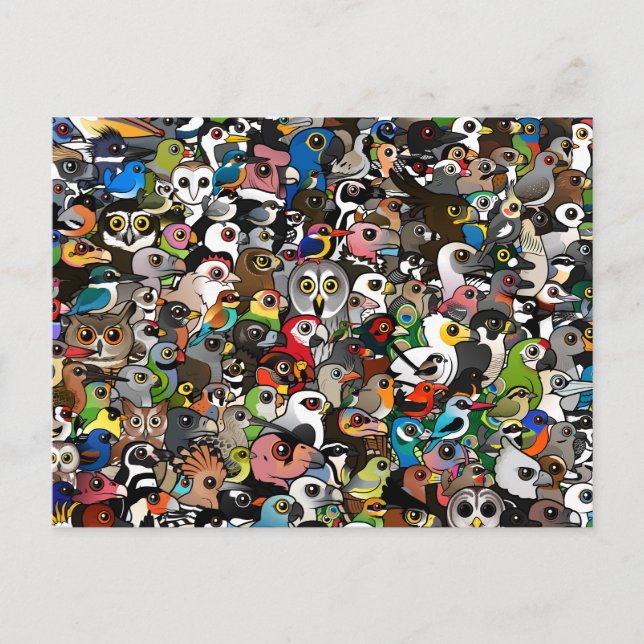 Birdorable Crowd Vykort (Framsida)