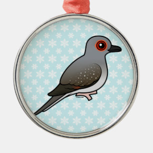 Birdorable diamantduva julgransprydnad metall