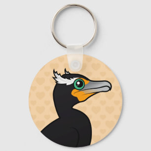Birdorable Dubbla Crested Cormorant Nyckelring