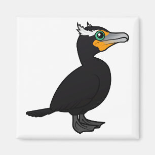 Birdorable Dubbla-krönade cormoranten Magnet