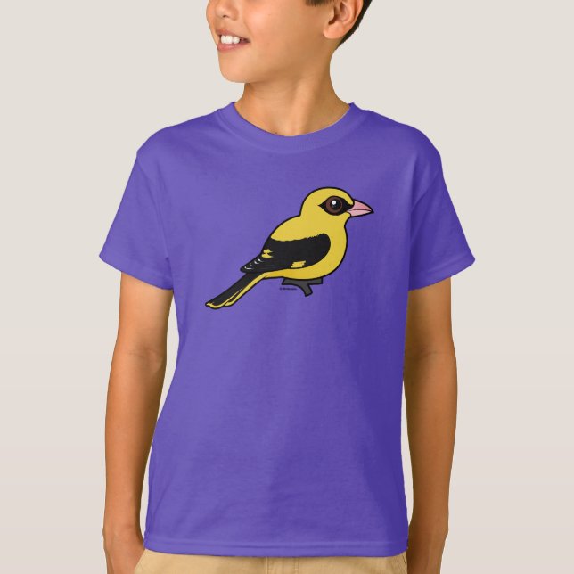 Birdorable Eurasian guld- Oriole Tee Shirt (Framsida)
