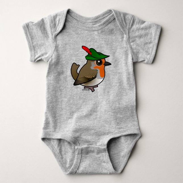 Birdorable European Robin Huva T Shirt (Framsida)