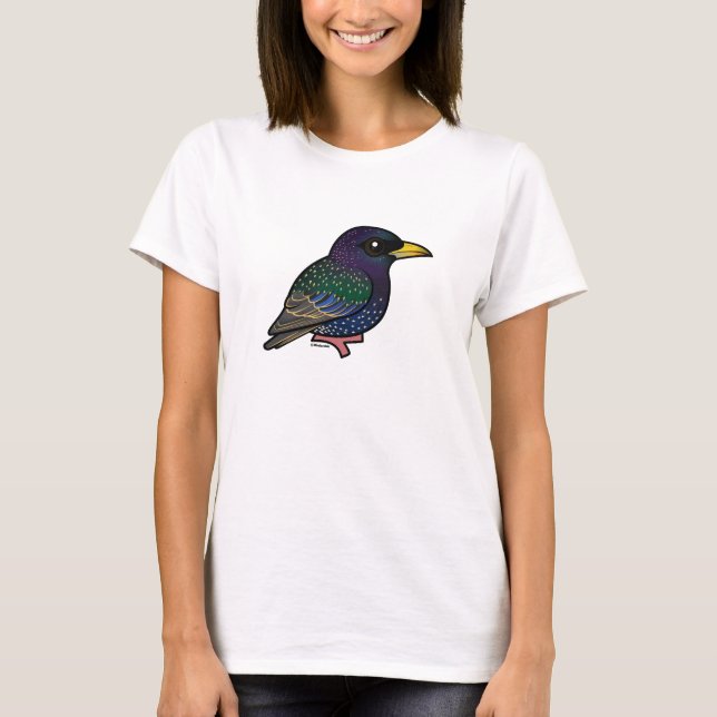 Birdorable European Starling T Shirt (Framsida)