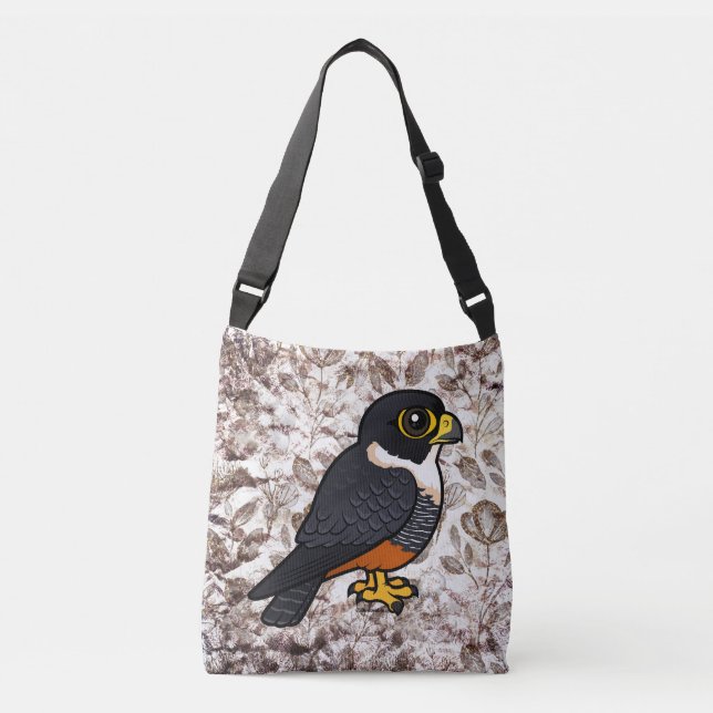 Birdorable Fladdermus Falcon Cute Tecknad Raptor Axelväska (Framsida)