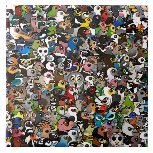 Birdorable folkmassa kakelplatta (Framsidan)