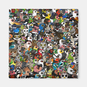 Birdorable folkmassa magnet