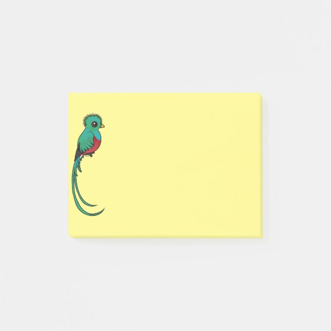 Birdorable glänsande Quetzal Post-it Block (Framsida)