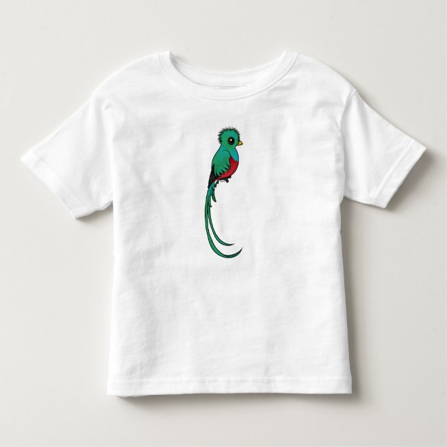 Birdorable glänsande Quetzal T Shirt (Framsida)
