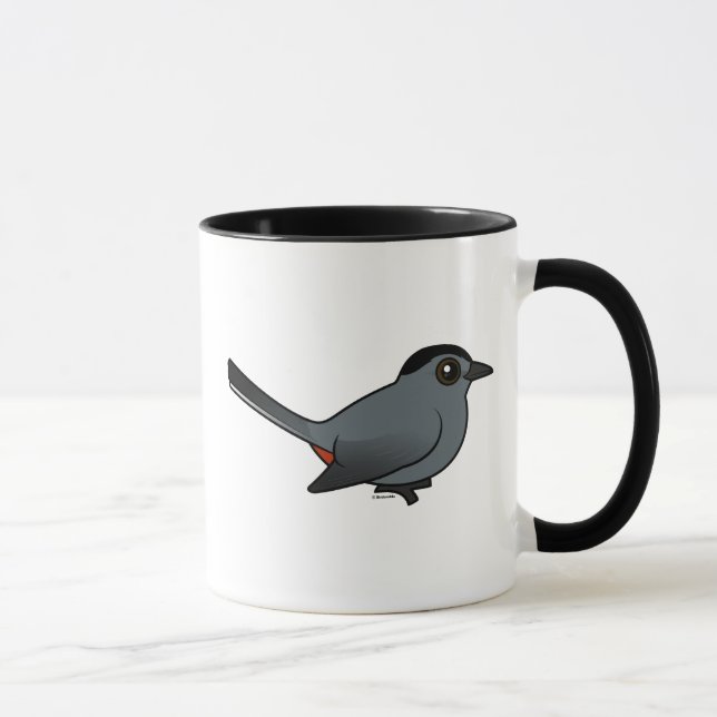 Birdorable grå Catbird Mugg (Höger)