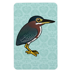 Birdorable grön Heron Magnet
