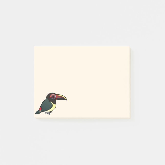 Birdorable gröna Aracari Post-it Block (Framsida)