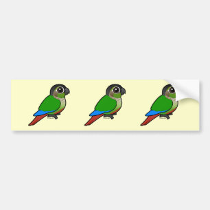Birdorable Grönt-varade fräck mot Conure Bildekal