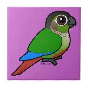Birdorable Grönt-varade fräck mot Conure Kakelplatta