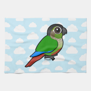 Birdorable Grönt-varade fräck mot Conure Kökshandduk