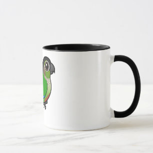 Birdorable Grönt-varade fräck mot Conure Mugg