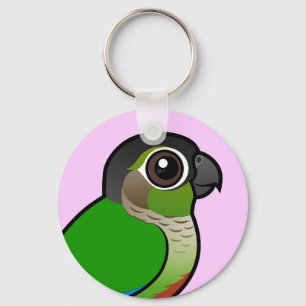 Birdorable Grönt-varade fräck mot Conure Nyckelring