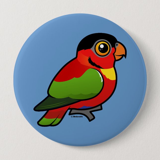 Birdorable Gult-bibbed Lory Knapp (Framsida)