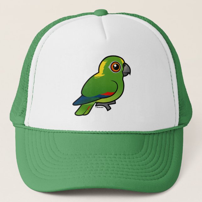 Birdorable Gult-napedpapegoja Truckerkeps (Framsida)