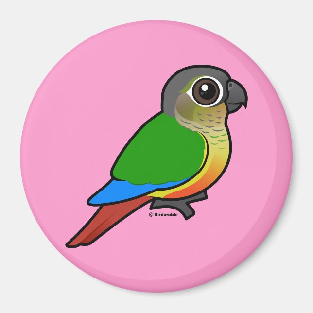 Birdorable Gult Sided Conure Magnet (Framsidan)
