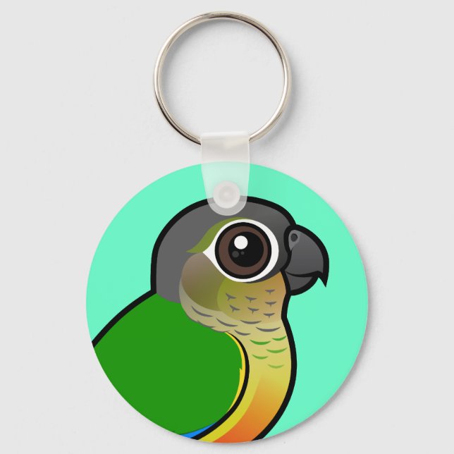 Birdorable Gult Sided Conure Nyckelring (Framsida)