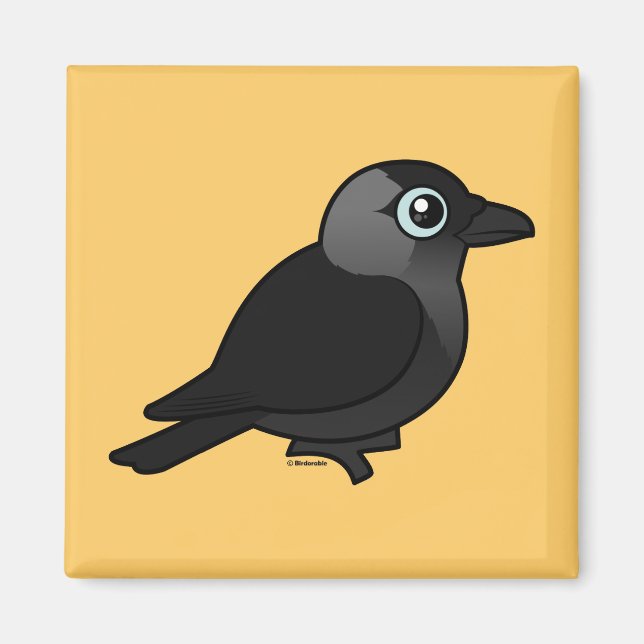 Birdorable Jackdaw Magnet (Framsidan)