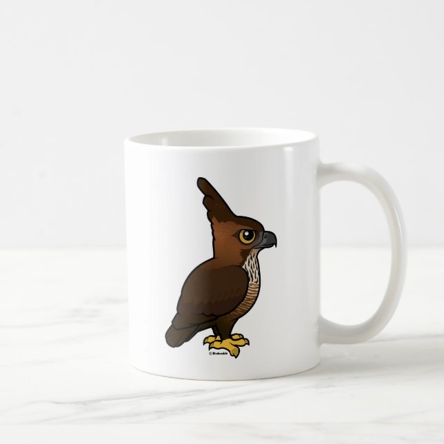 Birdorable Javan Hawk-Eagle (vuxen och ungfisk) Kaffemugg (Höger)