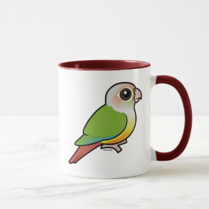 Birdorable kanel Grönt-varade fräck mot Conure Mugg