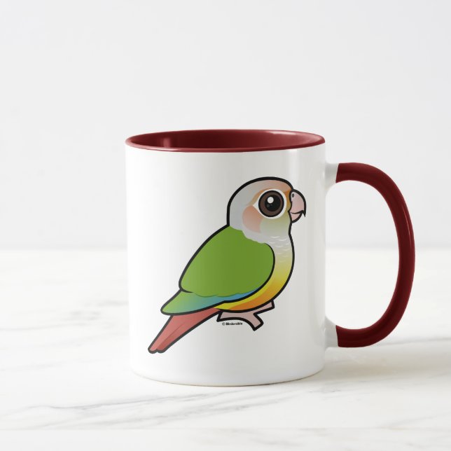 Birdorable kanel Grönt-varade fräck mot Conure Mugg (Höger)