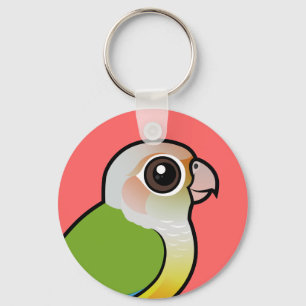 Birdorable kanel Grönt-varade fräck mot Conure Nyckelring