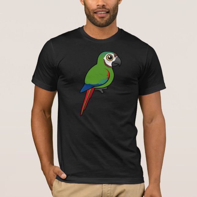 Birdorable Kastanj-beklädde macawen T-shirt (Framsida)