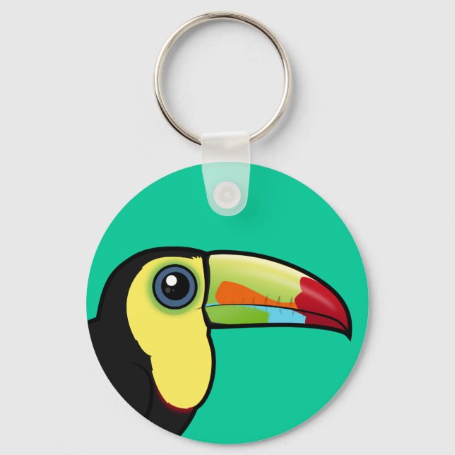 Birdorable Keel-billed Toucan Nyckelring (Framsida)
