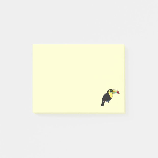Birdorable Köl-fakturerade Toucan Post-it Block (Framsida)