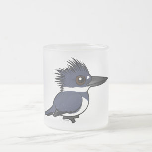 Birdorable köt kingfisheren (manlign) frostad glasmugg
