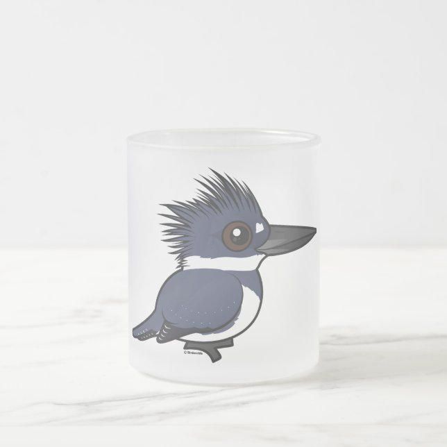 Birdorable köt kingfisheren (manlign) frostad glasmugg (Center)