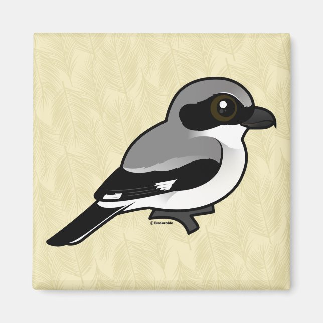 Birdorable Loggerhead Shrike Magnet (Framsidan)
