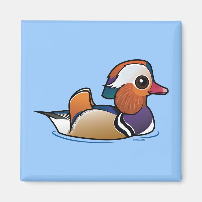 Birdorable Mandarin Anka Magnet (Framsidan)